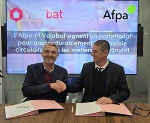 Valobat et l’Afpa signent un partenariat pour ancrer durablement l’économie circulaire dans les métiers du bâtiment