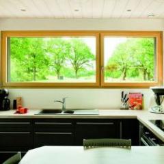 Fenêtre et porte-fenêtre extérieur alu et intérieur bois