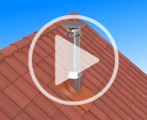 How to install a Chimneys Poujoulat roof outlet?