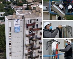 Installation of 2 Therminox exterior conduits culminating at 40 meters ...