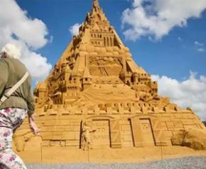 The tallest sand castle in the world built in Denmark