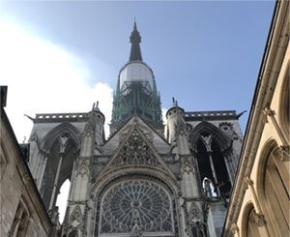 Fourth phase of restoration work on the spire of Rouen cathedral