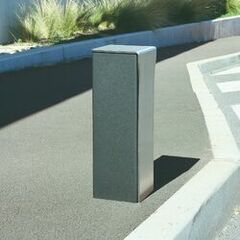 Urban posts and bollards in steel and brushed stainless steel