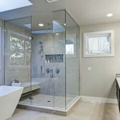 Glass with effective invisible protection for showers