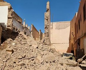 In Morocco, the old town of Marrakech damaged by the earthquake