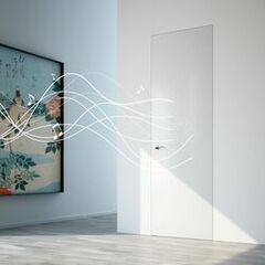 Invisible and acoustic swing door 30 & 34 dB