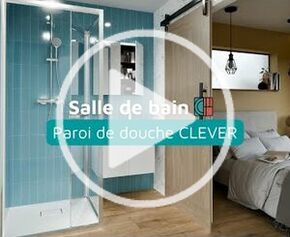 Salle de bain - Paroi de douche Clever avec porte rentrante