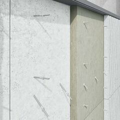 Connecteur thermique pour panneaux sandwich et murs béton à coffrages et isolation intégrée