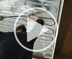 Plafond chauffant rafraîchissant Acosi+ fibre de bois dans le sud toulousain