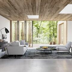 Baie accordéon bois et bois capotage alu