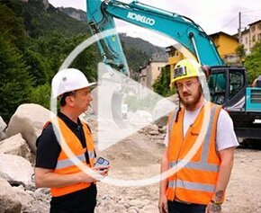 Reconstruire la Vallée de la Roya avec le Guidage d'Engins de Leica Geosystems