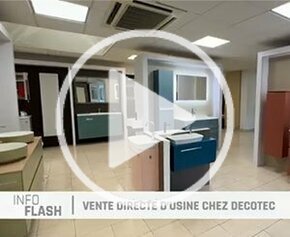 Vente directe d'usine chez Decotec, fabricant de meubles de salle de bain, les 26 et 27 septembre