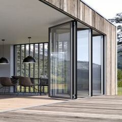 Baie accordéon aluminium