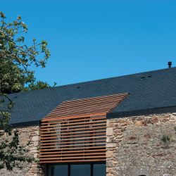 Natural slate thermal solar cover