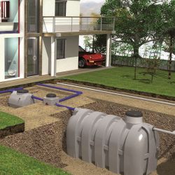 All-water pits, compact filter, microstation and peripheral products for non-collective sanitation