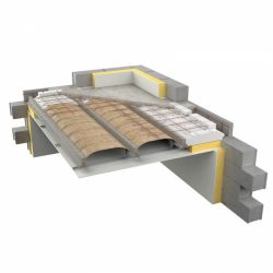 Lightweight insulating floor for the second floor