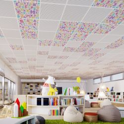 Customizable acoustic ceiling tiles