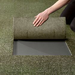 Durable high-friction coating for quick and easy carpet installation without adhesive