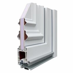 Enclosed opening PVC door
