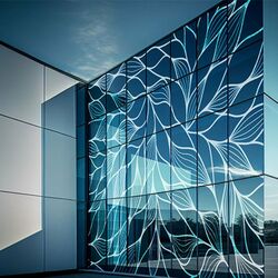 Glass facade cladding