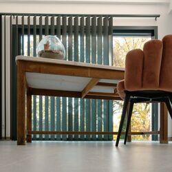 Designer blinds with vertical stripes