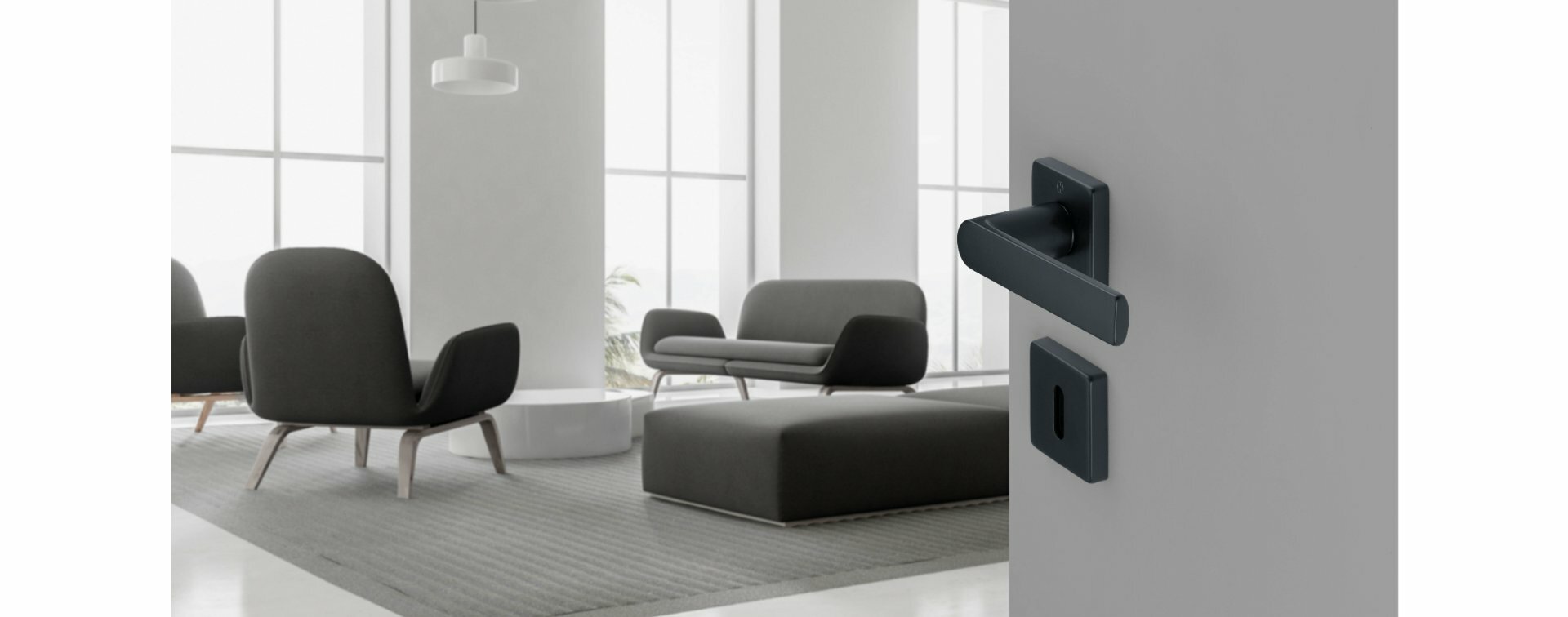 Tendance déco : Les finitions noire et blanche - © HOPPE Illustration