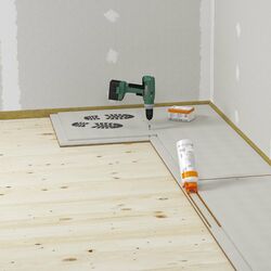 Plaque de sol fibres-gypse