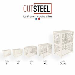 Cache pompe à chaleur et climatisation enrichi de tailles L, XL et Dual