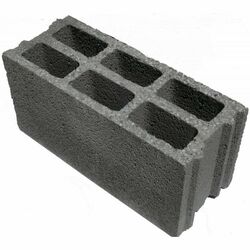 Bloc béton standard destiné à la construction de murs porteurs ou non-porteurs